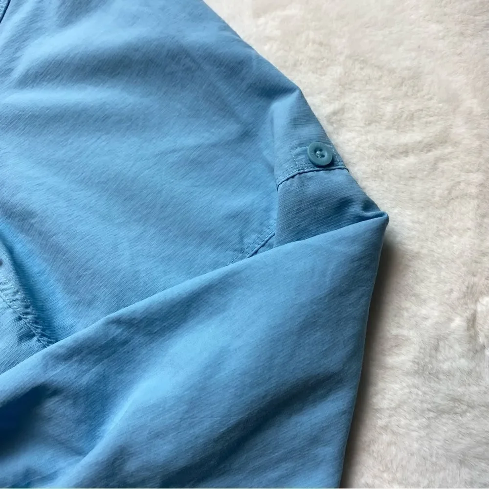 The North Face Light Blue Horizon Cypress Woven Shirt Size Large